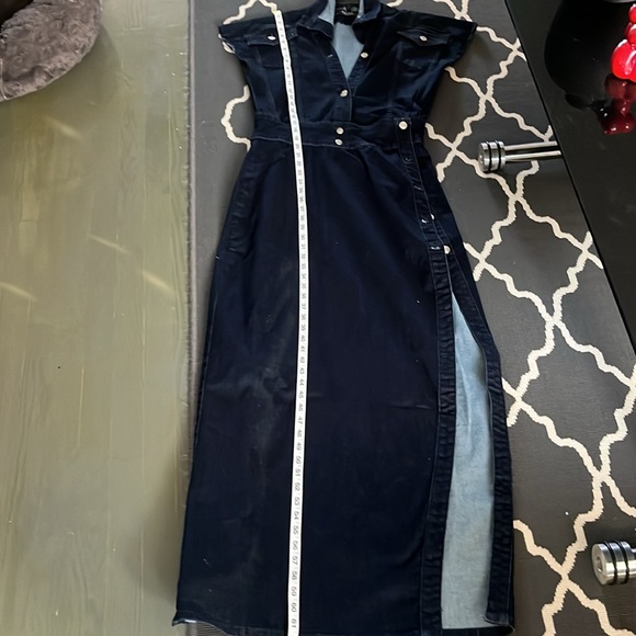 Akira maxi dark denim dress. - Picture 2 of 5